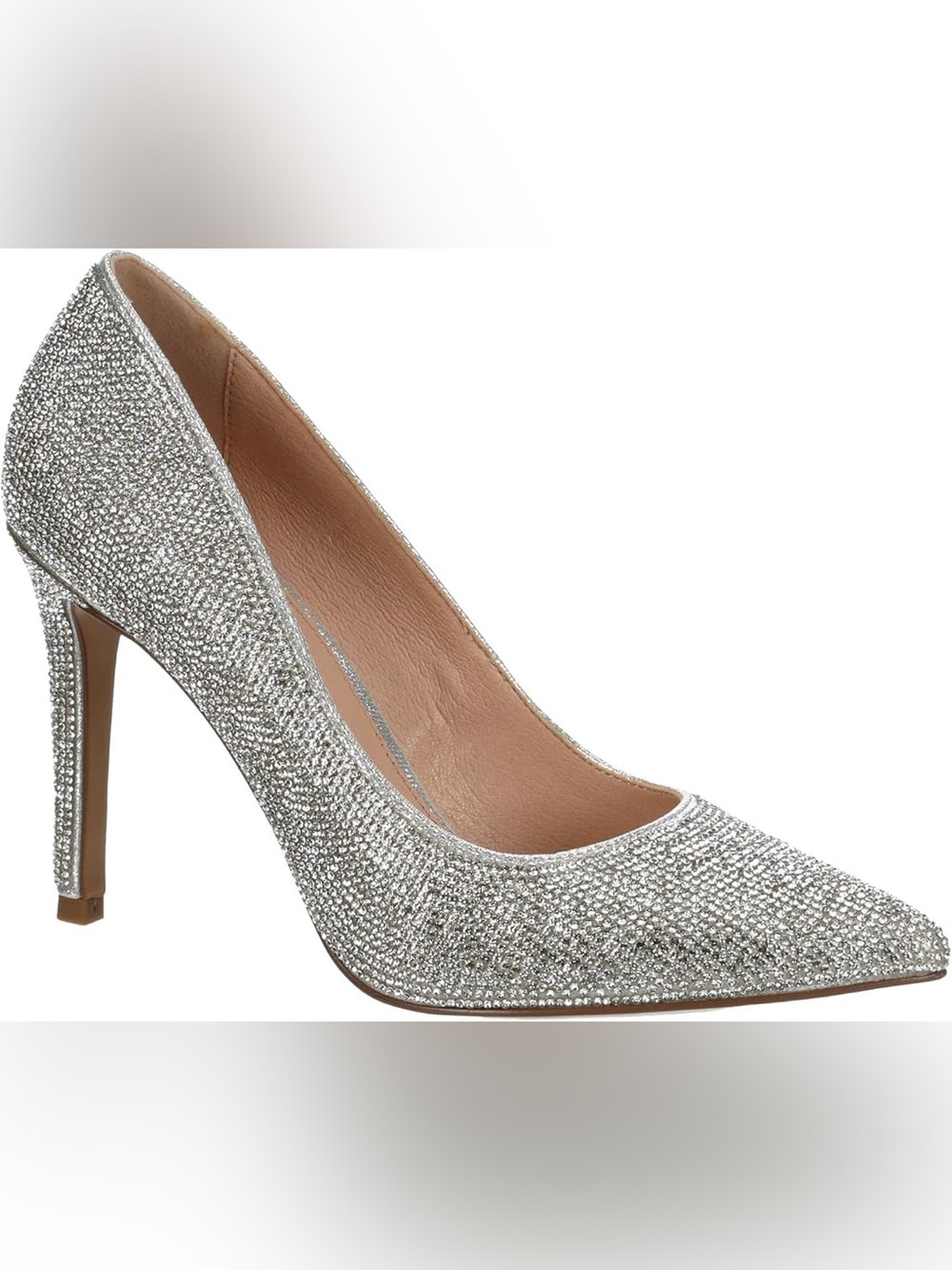 Women's Glitter Closed Pointed Toe Stiletto High Heel Pumps